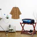 Casual Home Luggage Rack, Walnut, Solid Wood