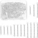 UNICRAFTALE 120Pcs 3 Styles 304 Stainless Steel Bar Connector Charms Twist Stick Links Connectors Pendants 2 Hole Stick Strip Earrings Charms for Jewelry Making