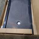 DreamLine SlimLine 32 in. D x 60 in. W x 2 3/4 in. H Right Drain Single Threshold Shower Base in Black, DLT-1132602-88