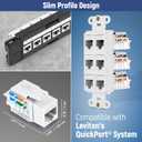 Everest 45 Angled RJ45 Cat6 Keystone Jacks 50-Pack in White - Slim Profile Female RJ45 Connectors - Cat 6 Keystone Jack - Compatible with 45 Angled Speed Termination Tool - 45Term (B0BL3GS7ZY)