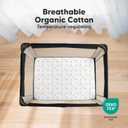 2-Pack Mini Crib Sheets Fitted - 38x26 Pack N Play Sheets for Pack and Play Mattress, Organic Cotton, Soft & Breathable Playard Bedding, Neutral Mini Toddler Bed Cover for Boys, Girls (KeaSafari)