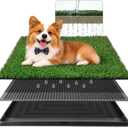 Powools Grass Pad for Dogs Potty, 3-Layer Reusable, Washable, 30 x 20 in