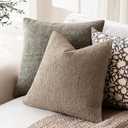 Foindtower Decorative Textured Boucle Throw Pillow Covers Accent Solid Pillow Cases Neutral Soft Cozy Couch Cushion Case for Chair Sofa Bedroom Living Room Home Decor 22x22 Inch,1PC,Light Khaki Tan