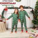 ANGELGGH Family Matching Christmas Onesie, Cute Vacation Xmas Print One Piece Pajamas, Hooded Holiday Sleepwear Nightwear PJs (Small, Bear)