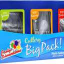 Party Dimensions 300 Count Plastic Cutlery Combo Box, Disposable Clear Plastic Silverware Utensils Set, 100 Forks, 100 spoons, 100 knives