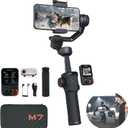 Hohem iSteady M7 Gimbal Stabilizer for Smartphone, 3-Axis Phone Gimbal, Gimbal Stabilizer for iPhone & Android, AI Tracking Sensor with Fill Light, 1.4" Detachable Touchscreen Remote Control