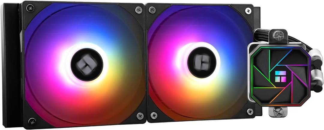 Aqua Elite 240 V3 Liquid CPU Cooler, AIO Pump Head Speed up to 3300RPM, TL-C12B-S V2×2 PWM Fans, for AMD/ AM4/ AM5, Intel LGA1150/ 1151/ 1200/ 2011/ 1700, Computer CPU Aio Cooler