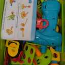 NXONE 195 PCS Educational STEM Toys for Boys and Girls Ages 3 4 5 6 7 8 9 10 Construction Building Blocks Toy Building Sets Kids Toys Creative Activities Games with Storage Box