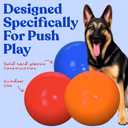 Doggie Dooley Virtually Indestructible Dog Ball - 14 Inch Hard Plastic Interactive Dog Toy for Large Breeds Over 75+ lbs - Built for Herding & Push Play - Floats in Water, Made in USA - Orange