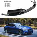 Front Bumper Lip Splitter Compatible with 2012-2018 F30 F31 Base 3 Series (M Tech/M Sport Only), Air Dam Spoiler Lower Chin 2Pcs Fits for Sedan, Protection Body Part (Glossy Black)