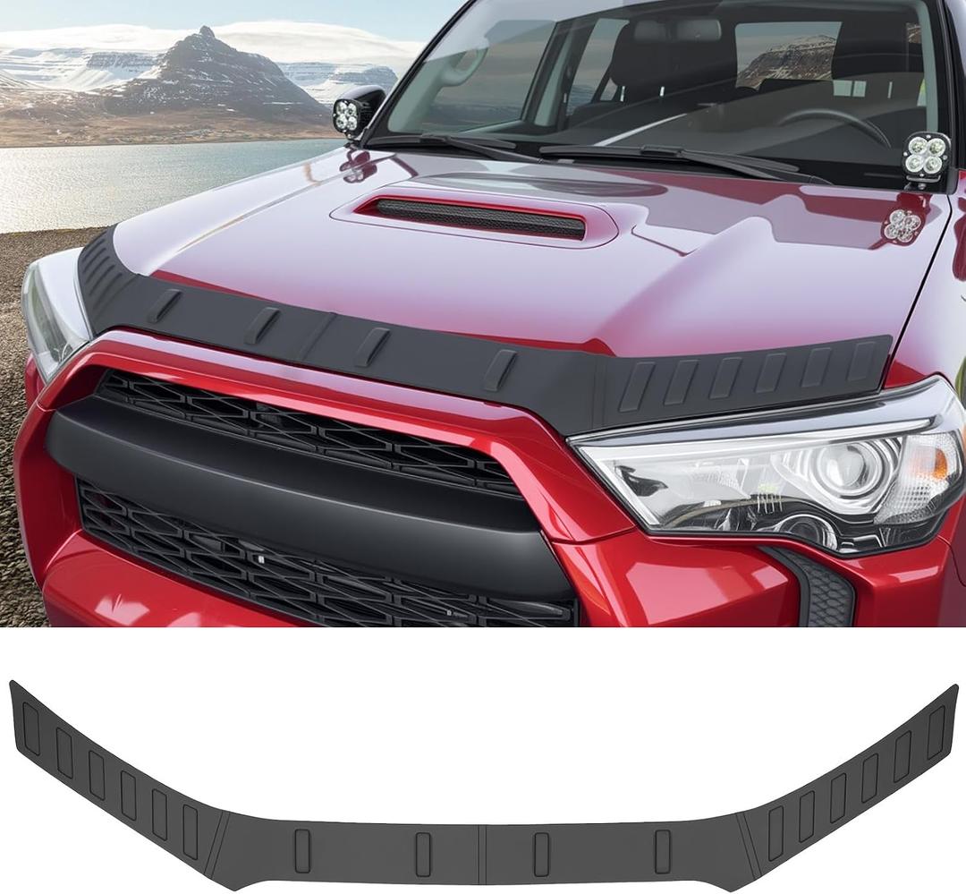 Hood Protector for 2010-2024 Toyota 4Runner Hood Deflector Guard Soft TPE Material Hood Shield Trim for 4 Runner Exterior Accessories