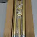 Mcrbeay Shower Curtain Rod, 1" Diameter Heavy Duty Tension Shower Rod, Non Slip Adjustable 28-102 inch No Drilling Shower Curtain Rods Spring Tension For Bathroom, Shower Stall, No Rust, Chrome Gold