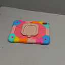 WESOROL Case for iPad (A16) 11th/10th Generation 2025/2022 with Screen Protector Rotating Stand Pencil Holder Shoulder Strap Heavy Duty Shockproof Cover for iPad 10th Gen Case,Colorful Pink