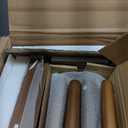 SUPERJARE 2 Drawer Night Stand with Charger Station, Boho Rattan Nightstand Set of 2, 25.2 Inch Tall Bed Side Table with Solid Wood Feet, End Table, Open Storage, Synthetic Rattan, Walnut