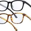 livho High Tech Blue Light Glasses - Advanced 99% Blue Light Blocking Computer Glasses - Anti Eyestrain & UV Glare Protection (*B8 Matte Black+tortoise)