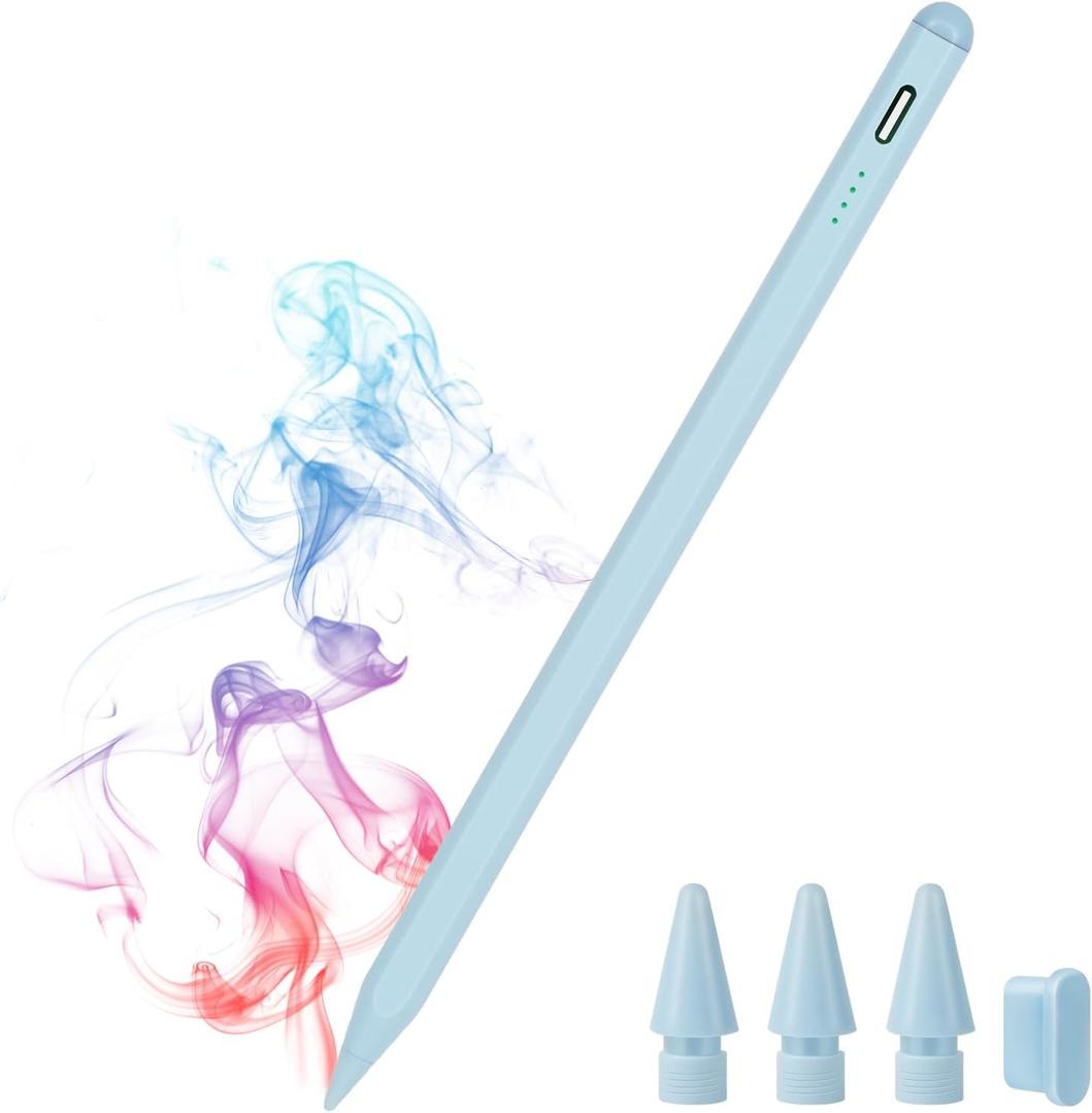 Stylus Pen for iPad 9th&10th Generation, Apple Pencil 2nd Generation, Apple Pen iPad Pencil Compatible with iPad Pro 11&12.9", iPad Air 5th/4/3rd Gen, iPad 6/7/8th Gen, iPad Mini 5/6th Gen (Blue)