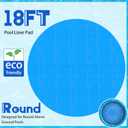 Boao 18 Ft Pool Liner Pad for Above Ground Pools, Pool Mat Tarp for Protect Inflatable Swimming-Pool, Cloth Under Pools Ground to Prevent Punctures, Extend Life, Outdoor Summer Party Supply