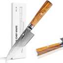 Chef Knife 6 inch Damascus Knife 67-Layer Damascus VG10 Steel- Olive Wood Handle - Razor Sharp Kitchen Knife with Exquisite Box