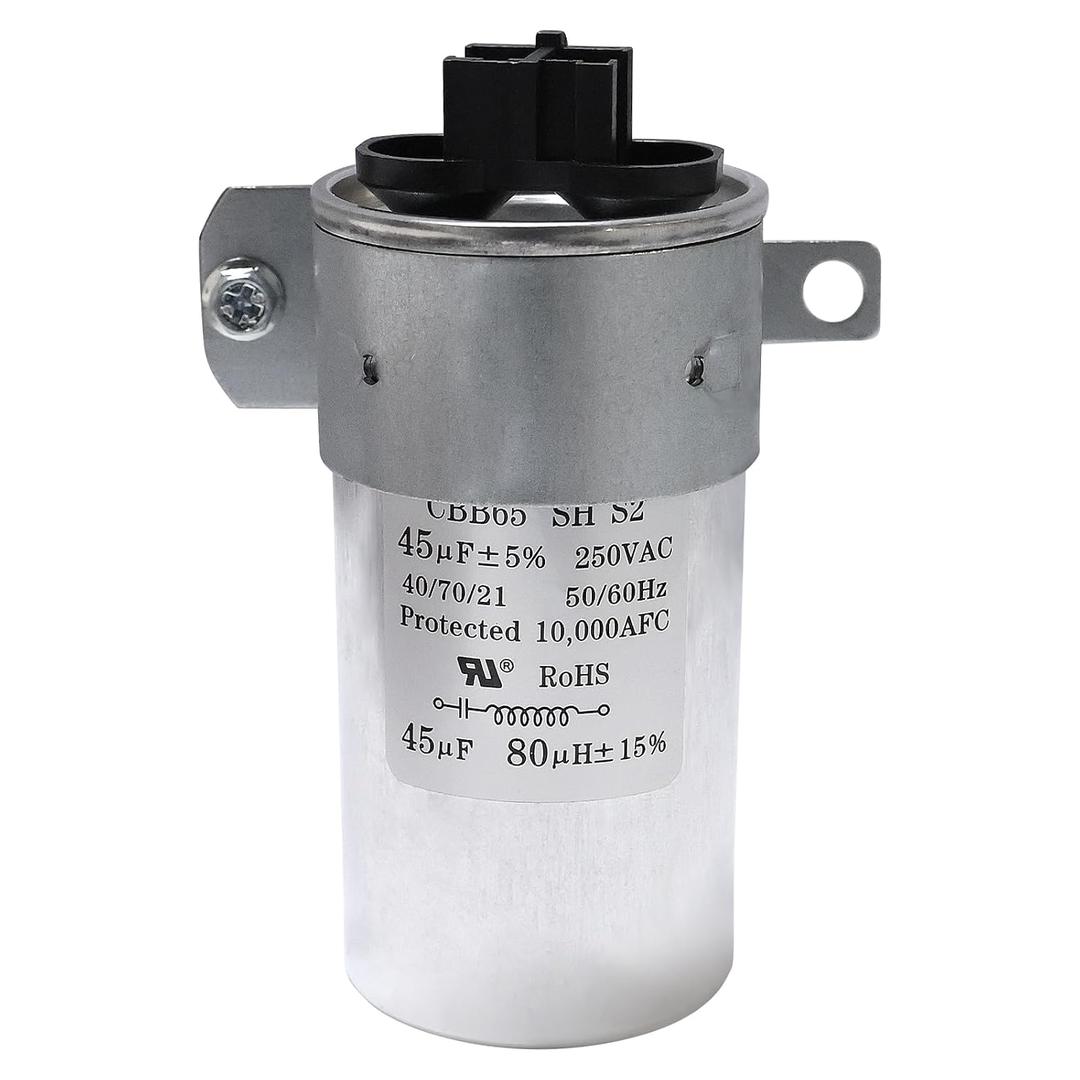 W11428524 W11162561 Motor Run Capacitor W10866238 45uF 50/60Hz 10000AFC Fits for Whirlpool Maytag W11175257 AP6981681 PS12745632 EAP12745632
