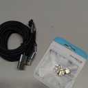 Kuulaa 6FT 540 Rotating 3 in 1 Magnetic Phone Charger Cable, 3A Fast Charge, 480Mbps Data Transfer, Nylon-Braided Cords for Micro USB/Type C/iPhone