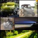 Auxbeam V-MAX Series LED Light Pod, 270 Side Shooter LED Offroad Lights with Amber DRL, 4 Inch Auxiliary Ditch Light for Truck ATV Jeep Ford