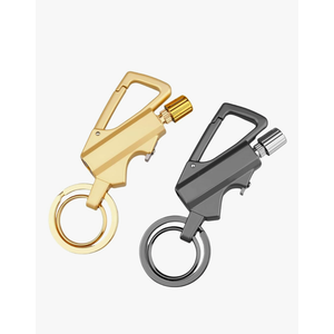 LACIENGO 2 Pack Permanent Match Keychain Lighter, Metal Infinity Lighter, Forever Lighters with Bottle Opener, Waterproof Match, EDC Emergency Matchstick, Survival Flint Fire Starter (Fuel Not Included