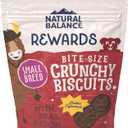 Natural Balance Limited Ingredient Rewards Crunchy Biscuits, Bite-Size Grain-Free Dog Treats for Small-Breed Adult Dogs, Made with Real Bison, 8 Ounce (Pack of 1) (EXP 10/30/25)