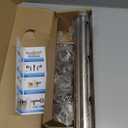 Metal Curtain Rods 18 To 45 Inches, 1 Inch Modern Metal Drapery Rods, Adjustable Heavy Duty Brushed Nickel Curtain Pole, with Twisted Cage Finial (30"-45" Satin Nickel)