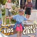 3 Pack Girls' Bermuda Long Shorts 5-14Y | Bermuda Shorts, Athletic, Long Short, Drawstring, Sweatshorts Pocket, for Summer, Casual, for Girls, Kids, Teen, 5-14Y