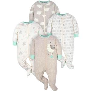 Gerber Baby Boys 4 Pack Sleep 'N Play Footie Newborn