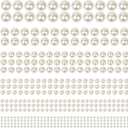 1980Pcs Self Adhesive Pearl Stickers, Shynek Pearls Sticker Gems for Hair, Face, Makeup, Eye, Nail, Crafts, Assorted Sizes