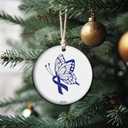 Alzheimer's Awareness Christmas Ornament - Honoring Loved Ones, Support for Caregivers, Memory Tree Keepsake, Unique Holiday Decoration for Families Affected (C6)