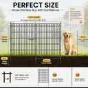 10 Panels No Dig Garden Fence with Gate, 34in(H) 22.5ft(L) Decorative Metal Outdoor Dog Fence, Rustproof Pet Fencing for Yard, Patio, Flower Bed -Temporary Fencing| Easy to Install