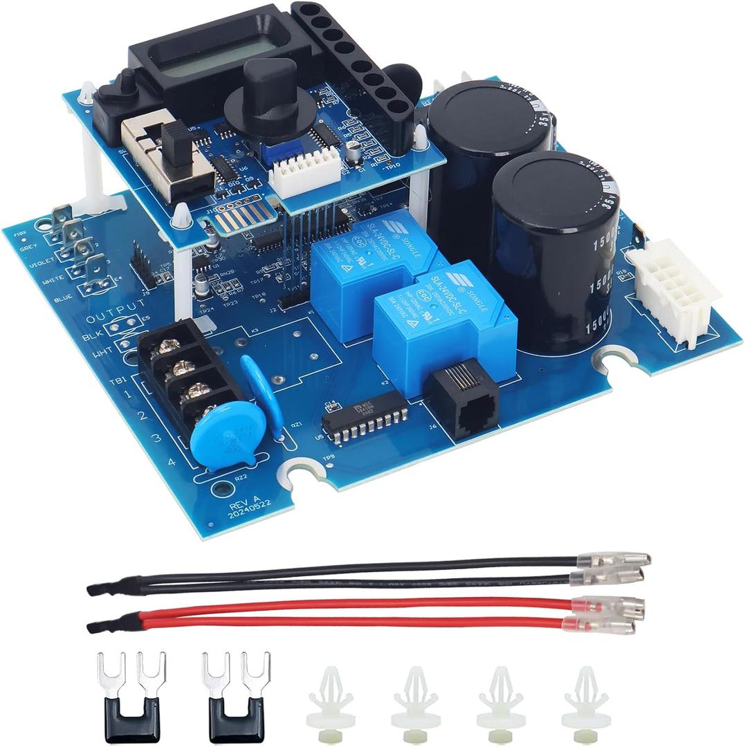GLX-PCB-RITE Main Circuit Board, GLX-PCB-DSP Display Board Compatible with Hayward, Goldline Aqua Rite Saltwater Chlorinator, GLX-PCB-RITE Circuit Board for Aqua Rite Systems, Blue