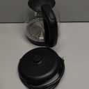 Elite Gourmet EKT1001 Electric 1.0L BPA-Free 1100W Glass Kettle Cordless 360 Base, Stylish Blue LED Interior, Handy Auto Shut-Off Function  Quickly Boil Water For Tea & More, Black