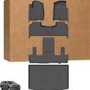 Floor Mats for Chevy Suburban 7 Seats (2 Row Bucket Seats)&GMC Yukon XL Bucket (ONLY XL)& Cadillac Escalade ESV Bucket 2021-2026, Custom Fit TPE Cargo Mats Full Accessories for Chevrolet Suburban