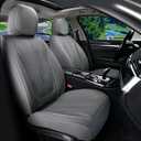 Coverado Car Seat Cover Front Seat, Gray Seat Covers Front Seats, Nappa Leather Waterproof, Car Seat Cushion, Car Seat Protector Universal Fit Most Cars