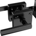 Double Sided Gate Latch for Wooden Fence,Heavy Duty Swinging Door Latch Two Sided Gate Door Latch for Outdoor Fence,Self Locking Gate Latch Gate Hardware for Wood Gates,Pool,Backyard,Garden