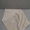 Kevin Textile Pack of 2, Christmas Soft Corduroy Solid Decorative Square Throw Pillow Covers Set Cushion Cases for Sofa Bedroom Car, Creamy White  36"x13"