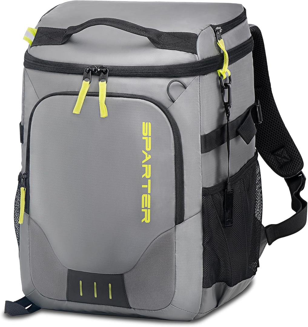 SPARTER Backpack Cooler Insulated Leak Proof 33/49 Cans, 2 Insulated Compartments Thermal Bag, Portable Lightweight Beach Travel Camping Lunch Backpack for Men and Women