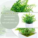 GREENTIME 4 Pcs Fake Plants Potted Small Artificial Plant Indoor Faux Greenery in White Pot for Home Office Bedroom Desk Bathroom Shelf Farmhouse Decorations