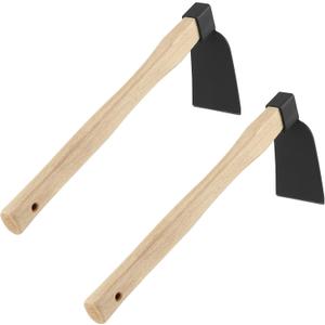 KEILEOHO 2 Pcs 15 Inch Garden Hoe, Hand Hoe Garden Tool, Handheld Hoe Blade Head Hand Hoe for Digging, Loosening Soil, Weeding, Planting