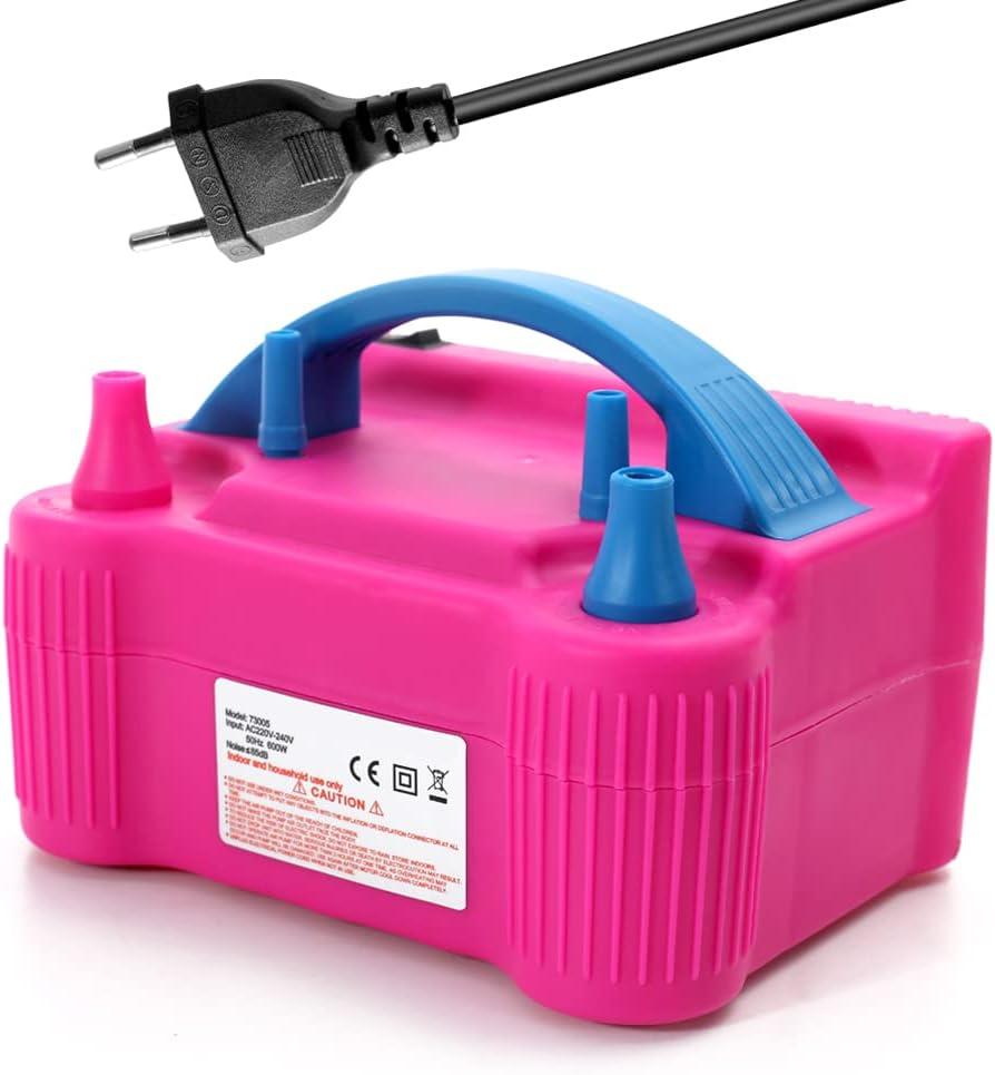 220V-240V Electric High Power Two Nozzle Air Blower Balloon Inflator Pump Fast Portable Inflatable Tool Electric Balloon Pump