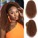 FREEMEIGE Curly Drawstring Ponytail Extension for Black Women 14Inch Afro Kinky Curly Ponytail for Women Synthetic Pony Tails Hair Extensions