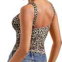 SUUKSESS Women Padded Open Back Boat Neck Tank Tops Double Lined Basic Shirts,medium