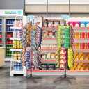 tonchean Rotating Retail Display Racks 108 Clips Spinning Chip Snack Stand