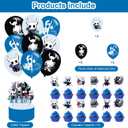Cartoon Game Birthday Party Supplies,Cartoon Game Party Decorations Includes Happy Birthday Banner,Cake Topper,Cupcake Toppers, for Halloween Decorations