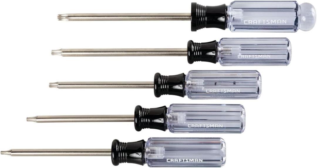 CRAFTSMAN Screwdriver Set, Torx, Acetate Handle, 5 Piece (CMHT65051)