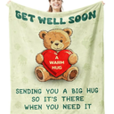 Get Well Soon Gifts for Women, Hug/Healing Blanket, Inspirational Gifts Blanket for After Surgery, Cancer Care Gifts for Women, Feel Better Gift for Her, Comfort Soft Throw Blankets 50"X60"