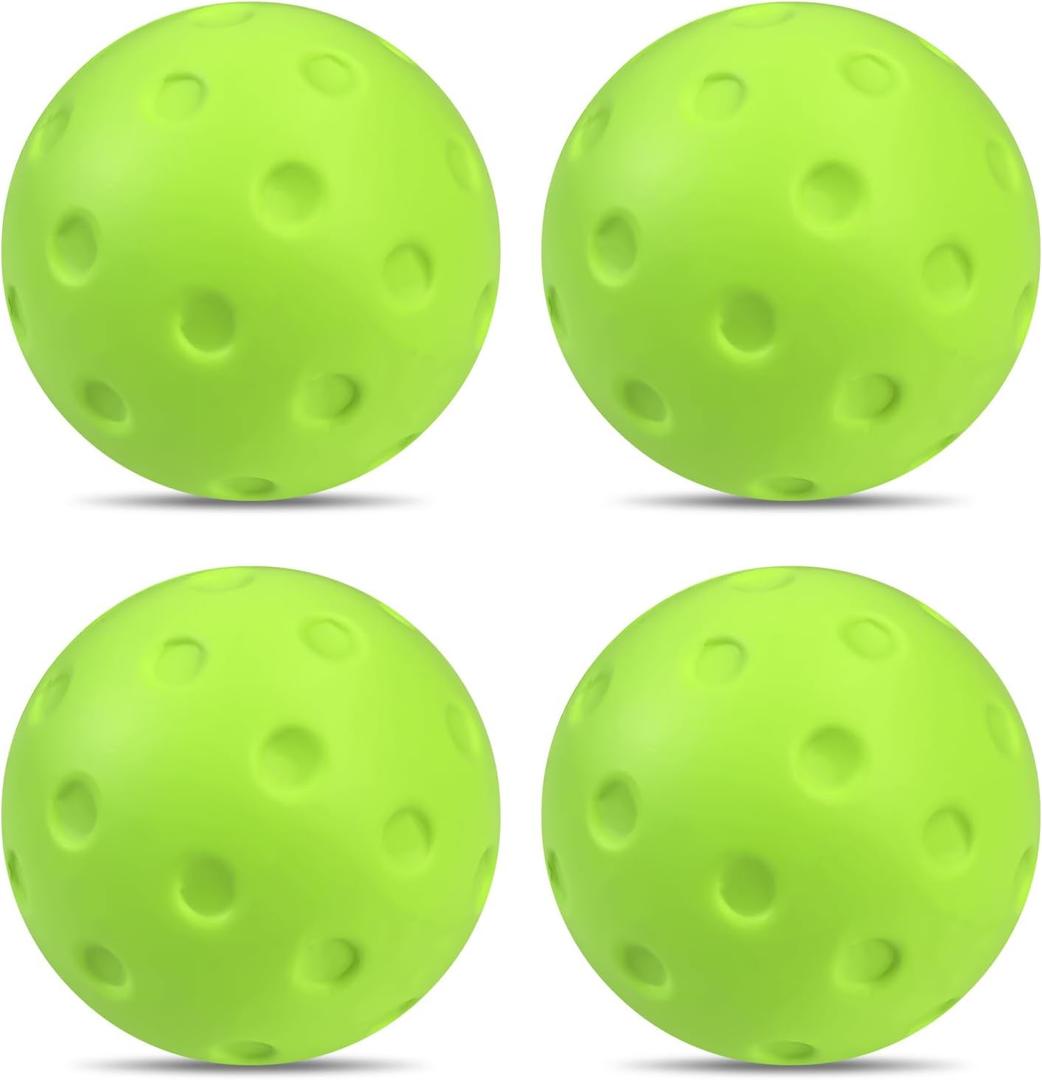 MYKUJA Foam Pickleball Balls, Silent Foam Balls for Tennis and Pickleball Practice, Indoor Pickleball Ball Outdoor for Noise Reducing, 4 Pack